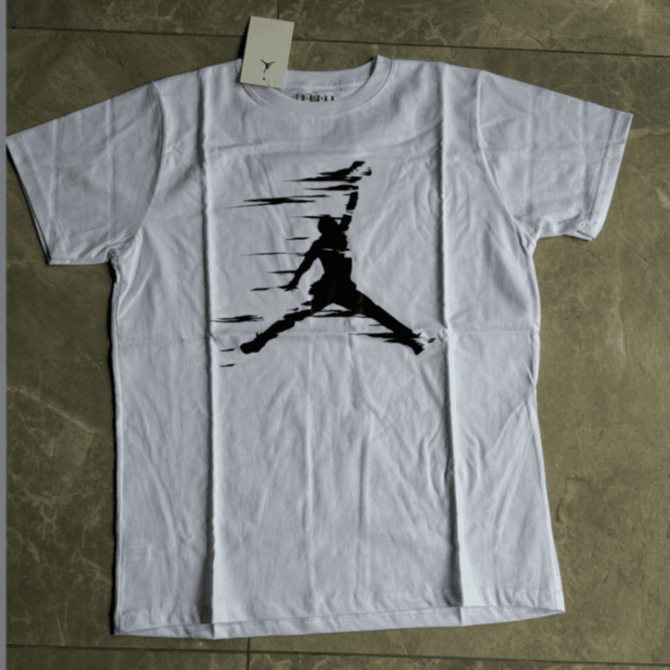 Remera Jordan Jumpman Glitch - blanca